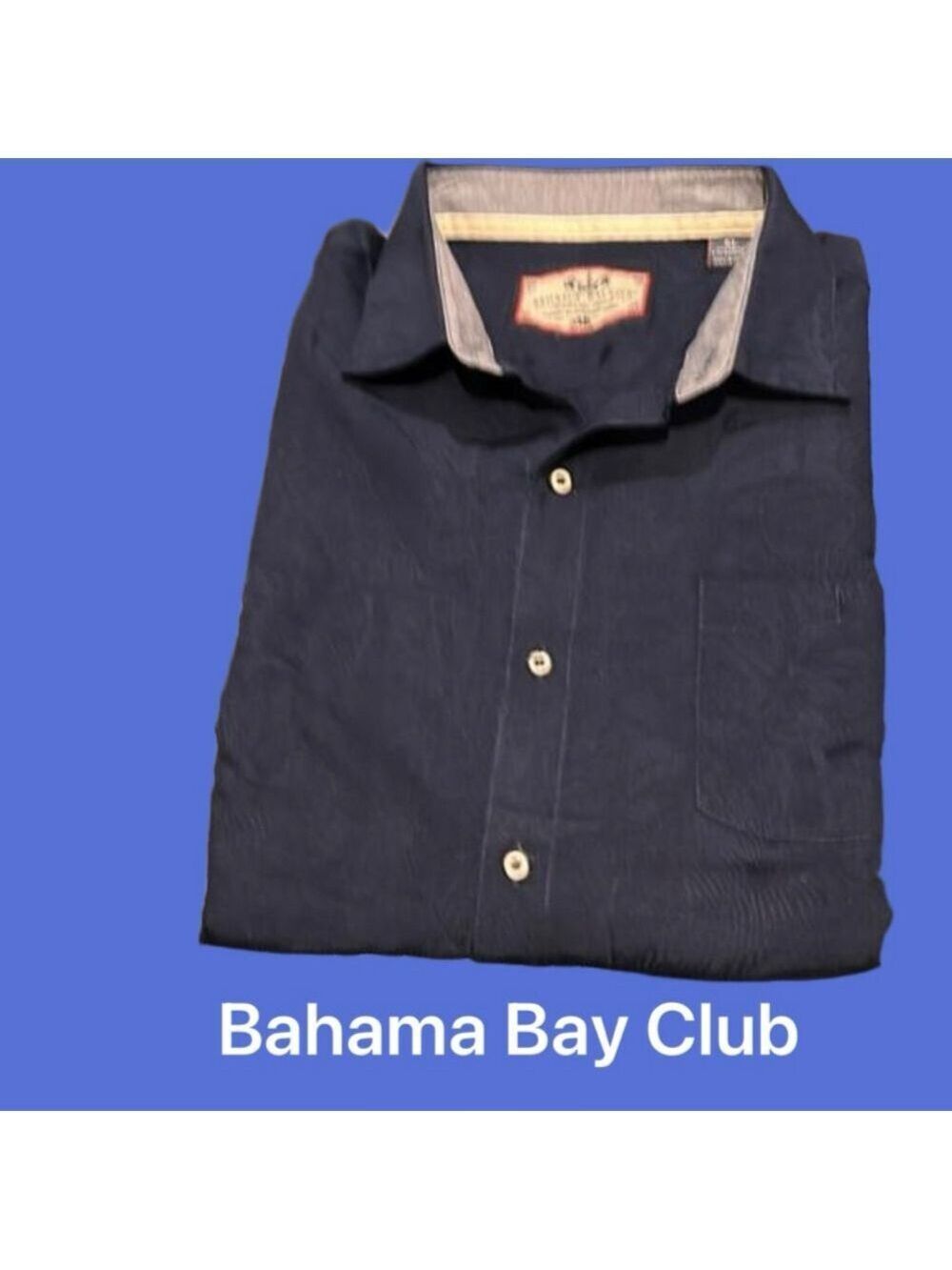 Bahama Bay Club (XL) NWOTs Button down casual Rayon/Polyester Shirt Soft/Silky